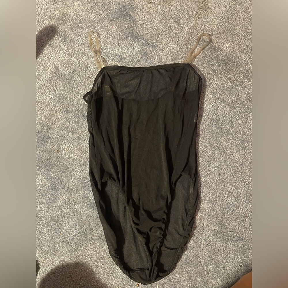 Black adult small mesh cover up